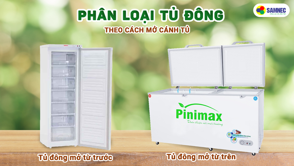 Phân loại tủ đông theo cách mở của tủ đông