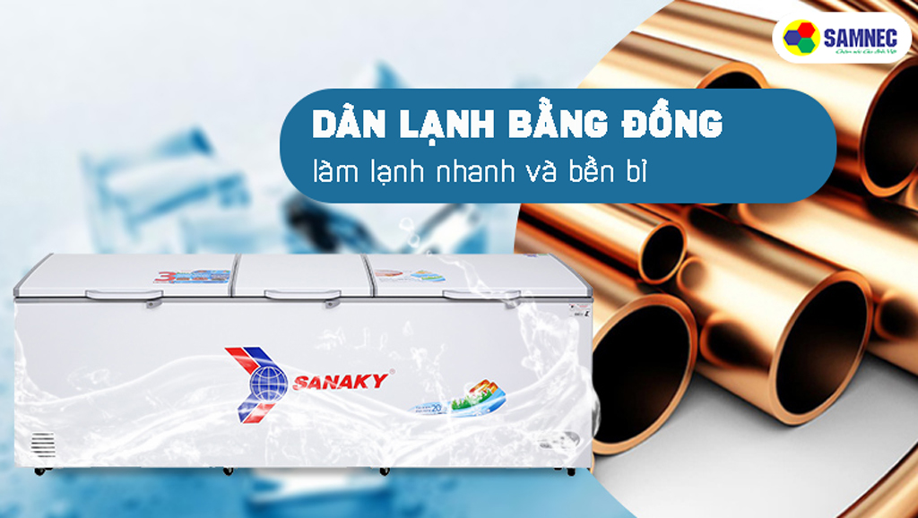 tủ đông dàn lạnh bằng đồng
