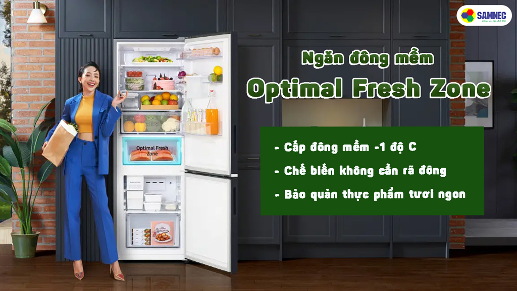 Tủ lạnh Samsung có ngăn đông mềm Optimal Fresh Zone