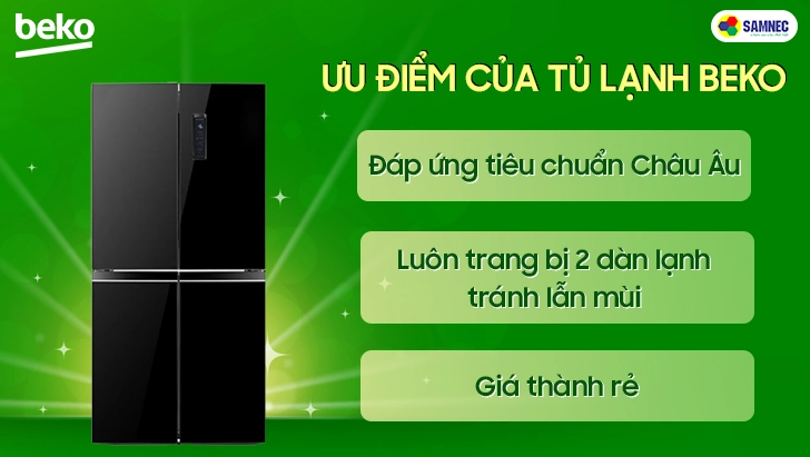 Ưu điểm của tủ lạnh Beko