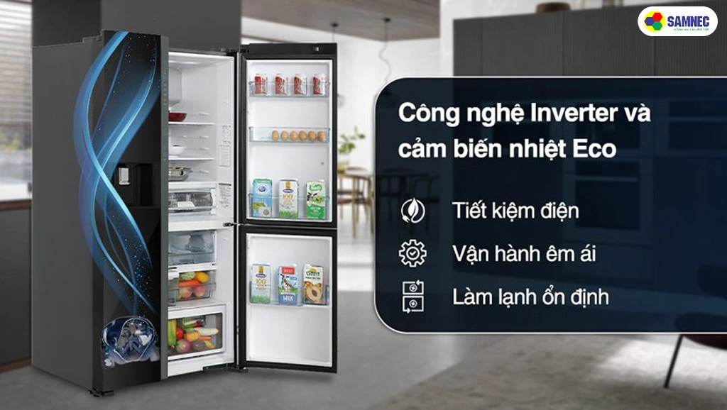 Cảm biến nhiệt độ Eco trên tủ lạnh hitachi