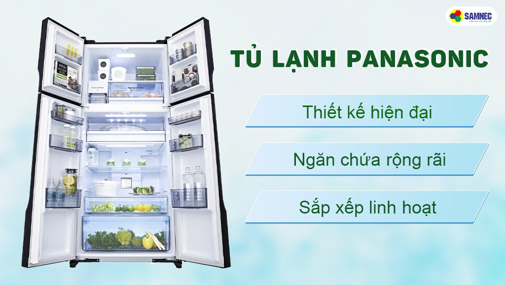 Thiết kế tủ Panasonic đẹp, sang trọng