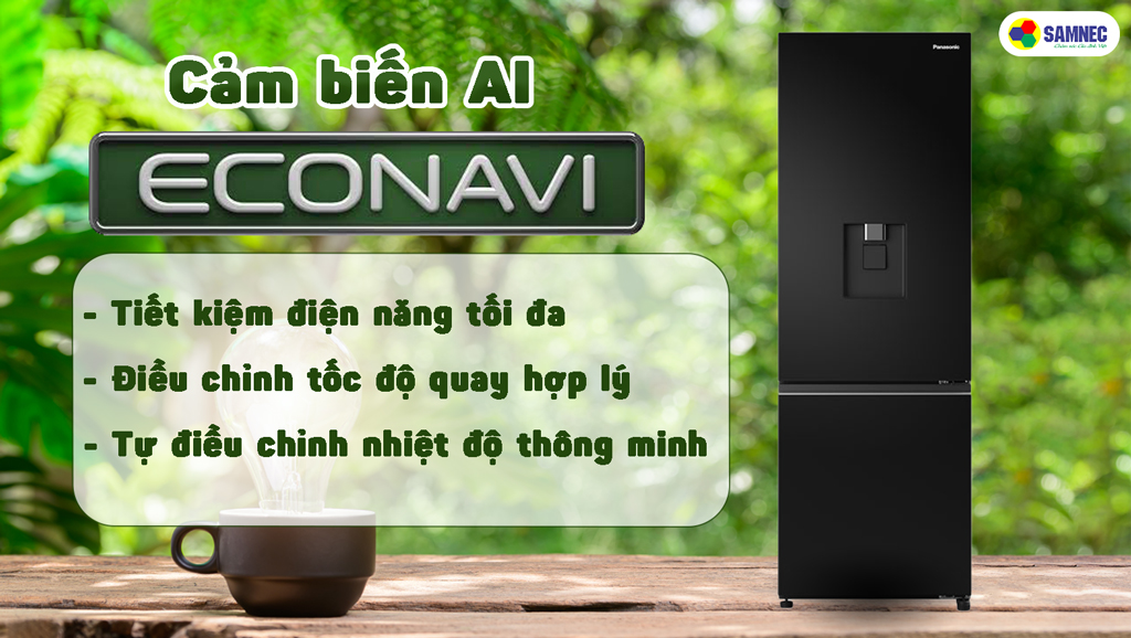 Công nghệ Inverter và cảm biến AI ECONAVI trên tủ lạnh Panasonic
