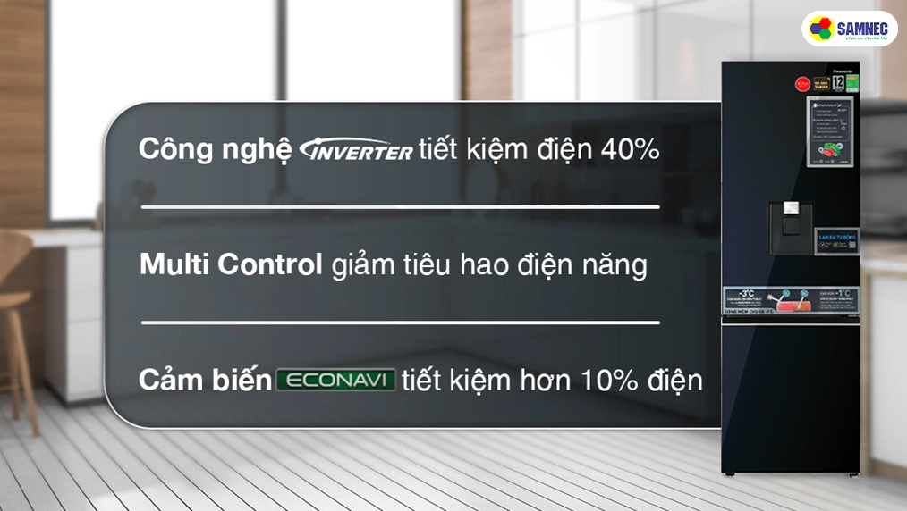 Tủ lạnh Panasonic Inverter 325 lít NR-BV361WGKV