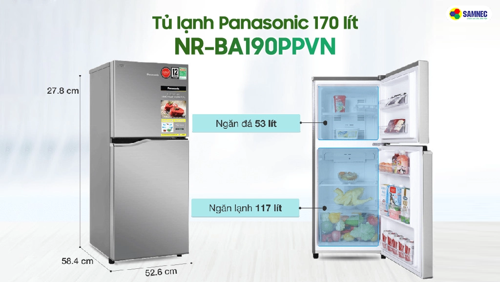 tủ lạnh Panasonic Inverter 234 lít NR-TV261APSV