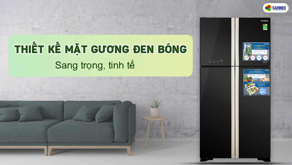 Tủ lạnh Hitachi Inverter 509 lít R-FW650PGV8 GBK