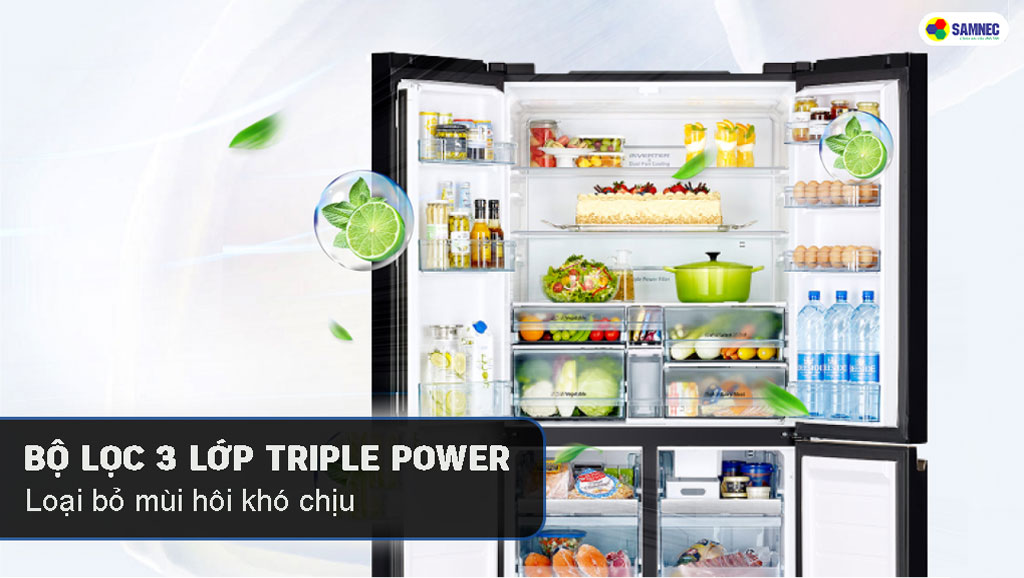 Tủ lạnh Hitachi Inverter 569 lít R-WB640PGV1 GCK bộ lọc 3 lớp