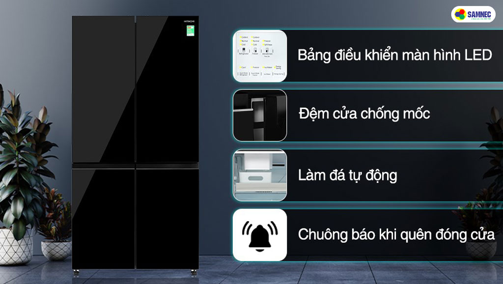 Tủ lạnh Hitachi Inverter 569 lít R-WB640PGV1 GCK