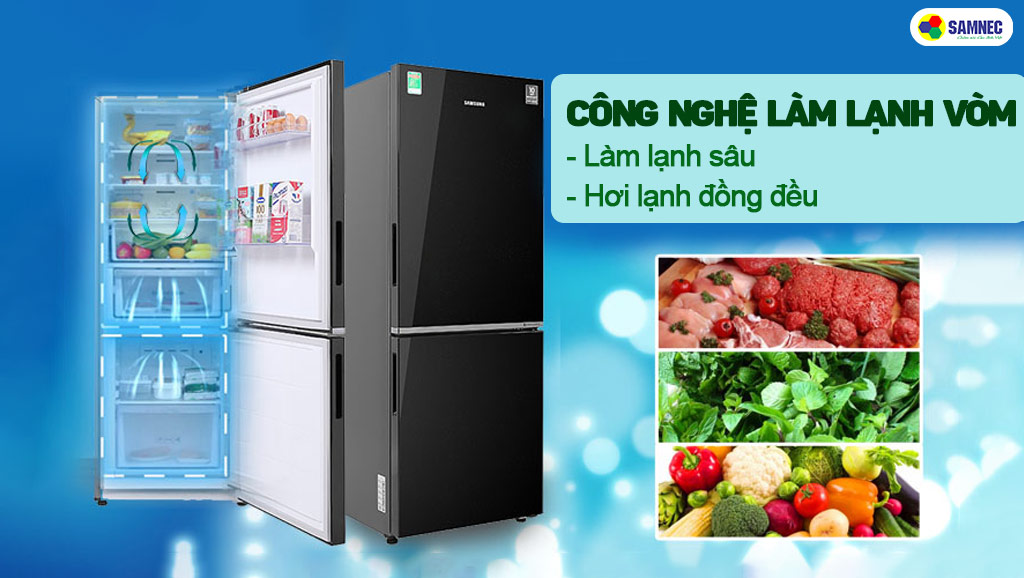 Công nghệ làm lạnh vòm trên tủ lạnh Samsung giá rẻ Inverter 280 lít RB27N4010BU/SV