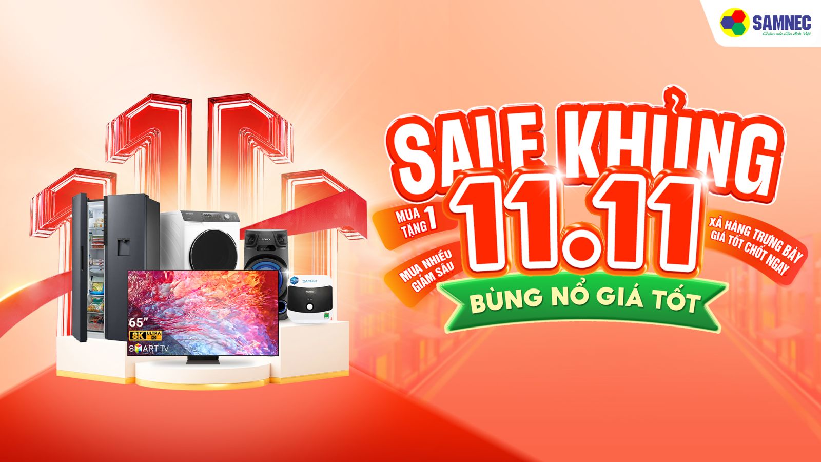 Khuyến mại 11/11 sale khủng bùng nổ giá tốt