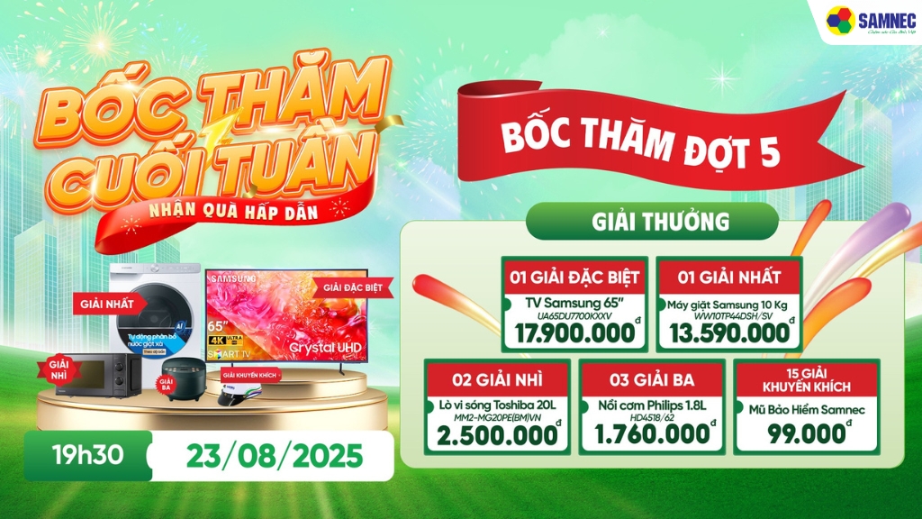 BỐC THĂM CUỐI TUẦN – NHẬN QUÀ HẤP DẪN tuần 5 