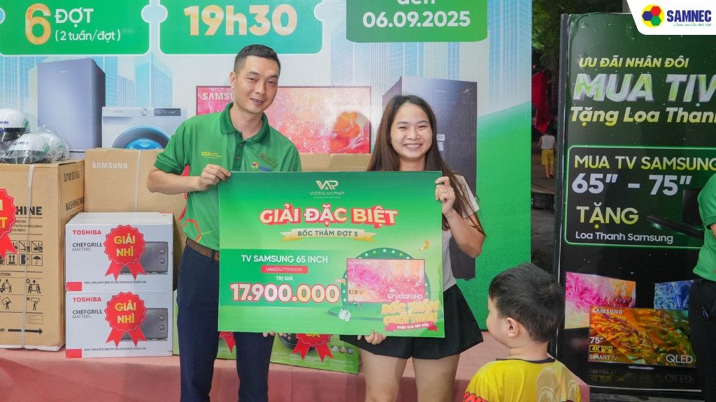 Giải Đặc Biệt Smart Tivi 4K 65 inch Samsung UA65DU7700KXXV