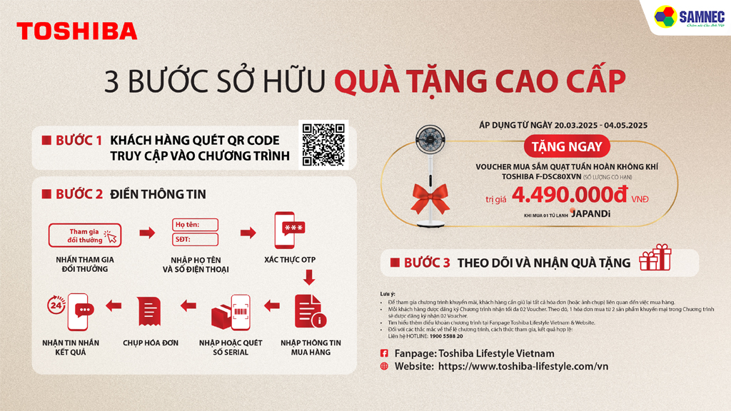 Các bước nhận thưởng