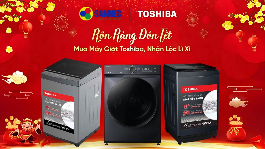 Mua Máy Giặt Toshiba, Nhận Lộc Lì Xì