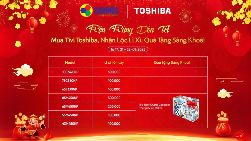 Mua Tivi Toshiba, Nhận Lộc Lì Xì, Quà Tặng Sảng Khoái