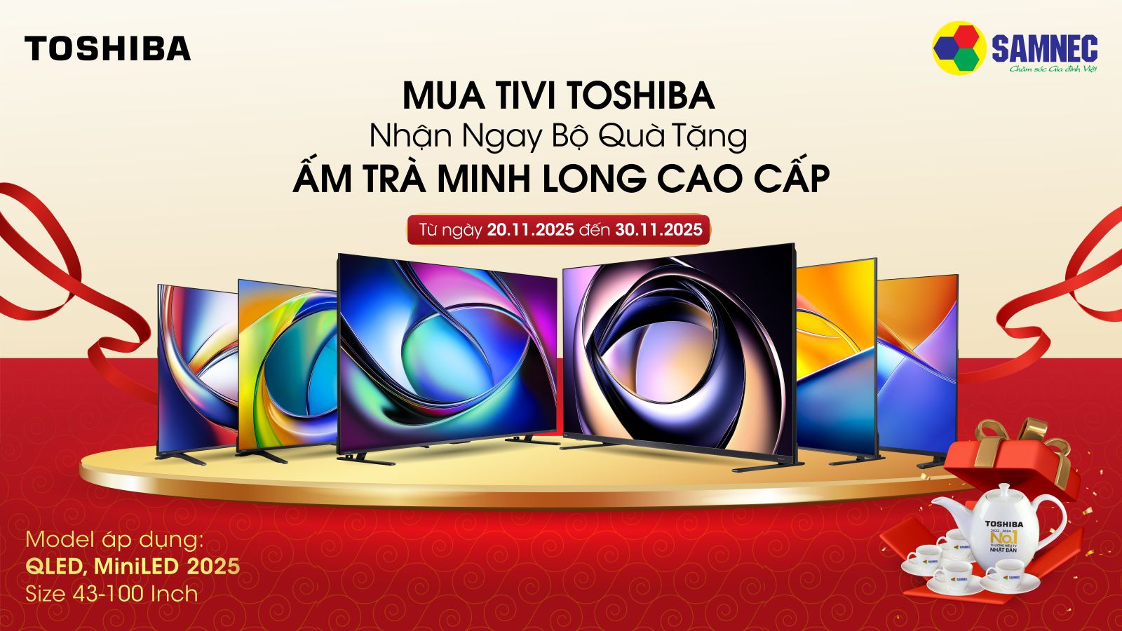 Đến Samnec Mua Tivi Toshiba Nhận Ngay Bộ Quà Tặng Cao Cấp