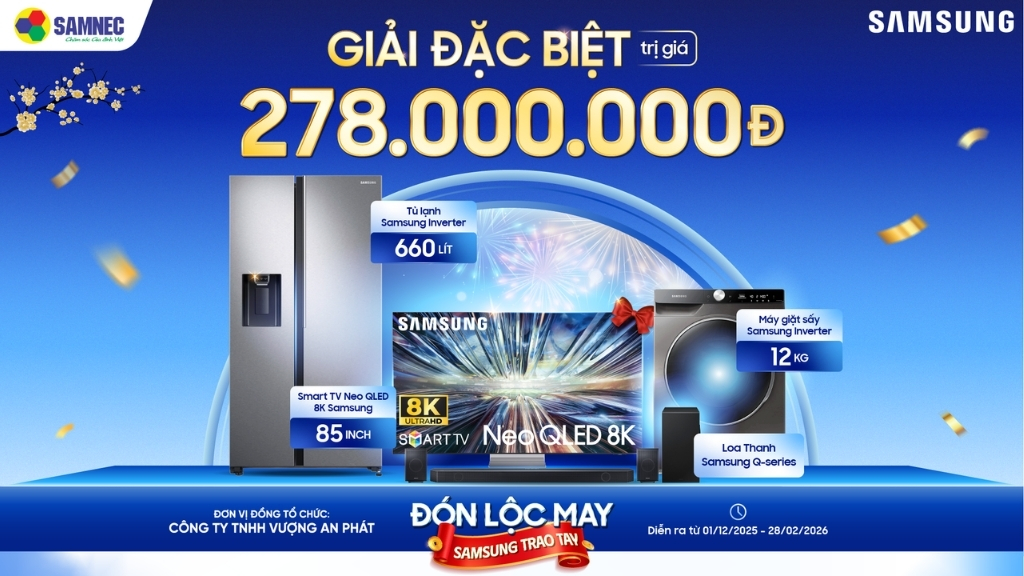 1 Giải Đặc Biệt: Trọn bộ sản phẩm trị giá 278.000.000 VNĐ