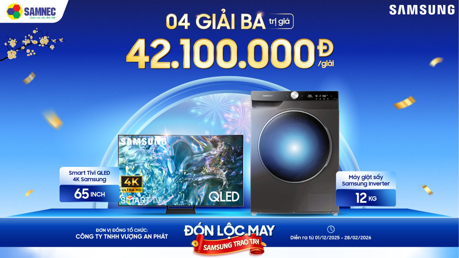 4 Giải Ba:Trọn bộ sản phẩm Samsung mỗi giải trị giá 42.100.000 VNĐ