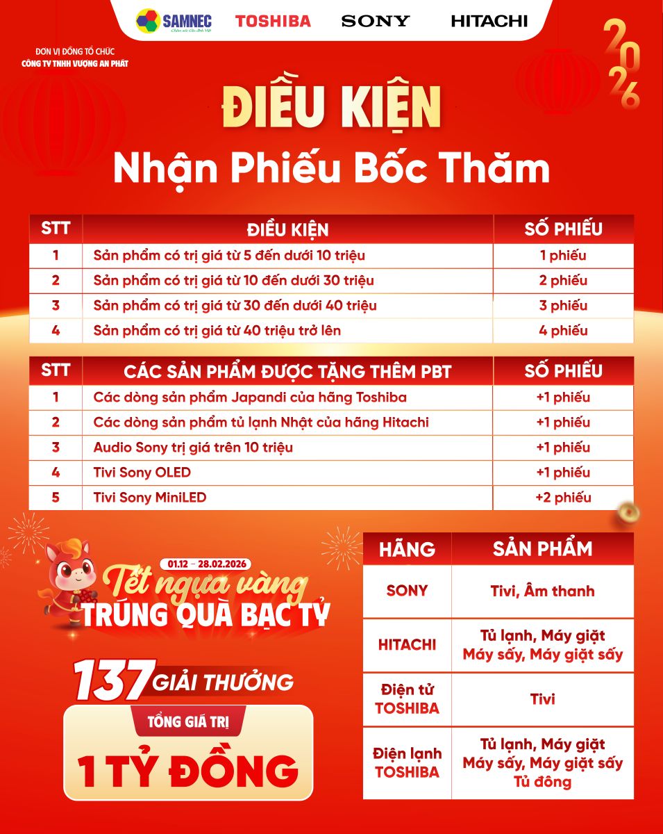 Điều kiện nhận phiếu bốc thăm