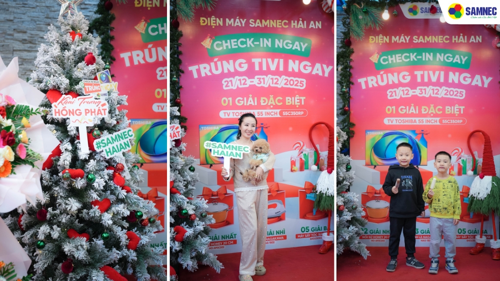 Samnec Hải An: Check-in ngay, nhận tivi 55 inch ngay