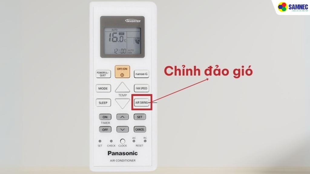 Chức năng nút Air Swing trên điều hòa Panasonic