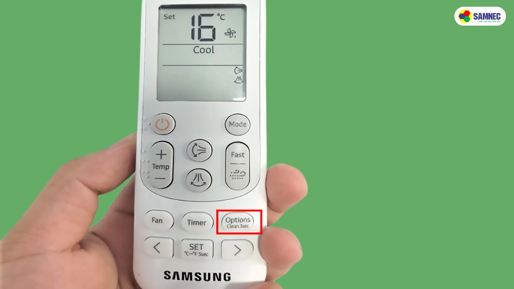 Các bước bật chế độ tự vệ sinh trên máy lạnh Samsung