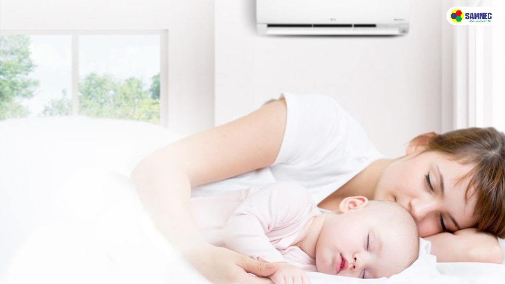 Trẻ bị viêm phế quản có nằm điều hòa