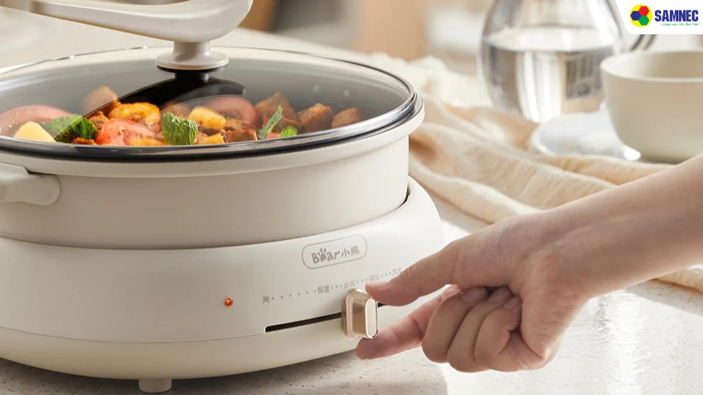  Bật nguồn và điều chỉnh chế độ nấu