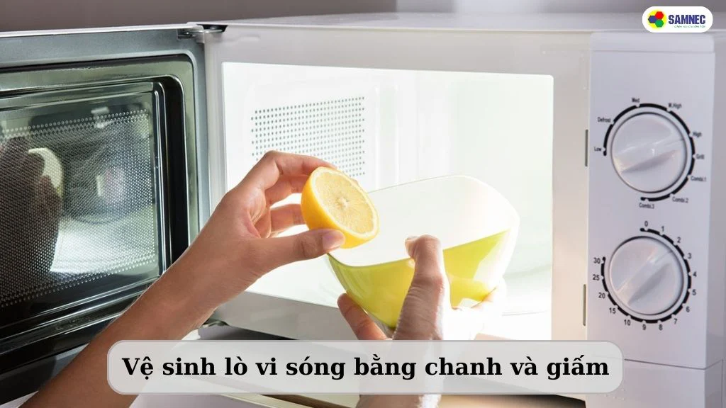 mẹo vệ sinh lò vi sóng sạch