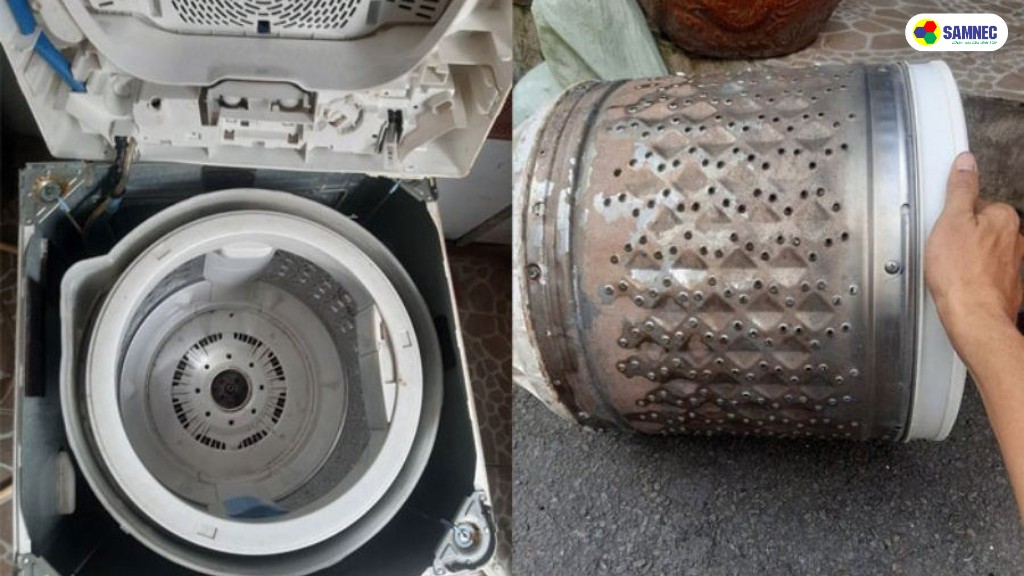 cách tháo máy giặt Panasonic