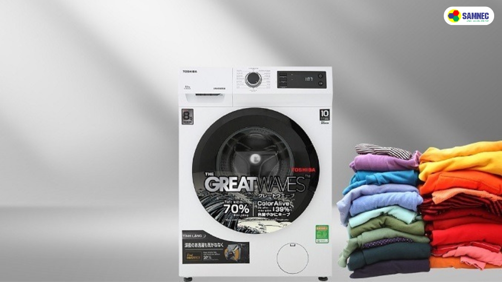 sử dụng chế độ sấy khô quần áo máy giặt toshiba