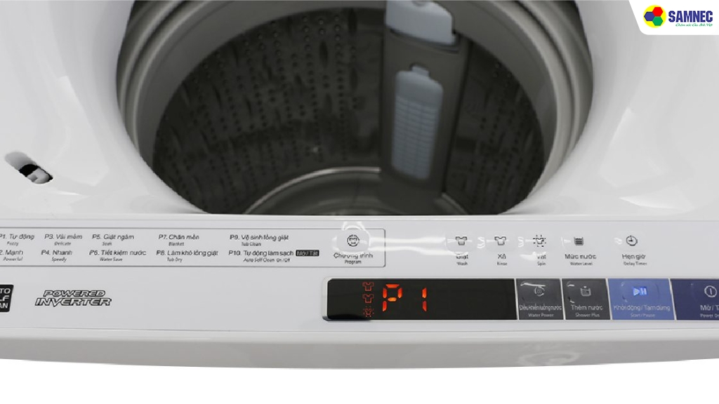 Bảng điều khiển hiển thị mã lỗi P1 kèm âm báo