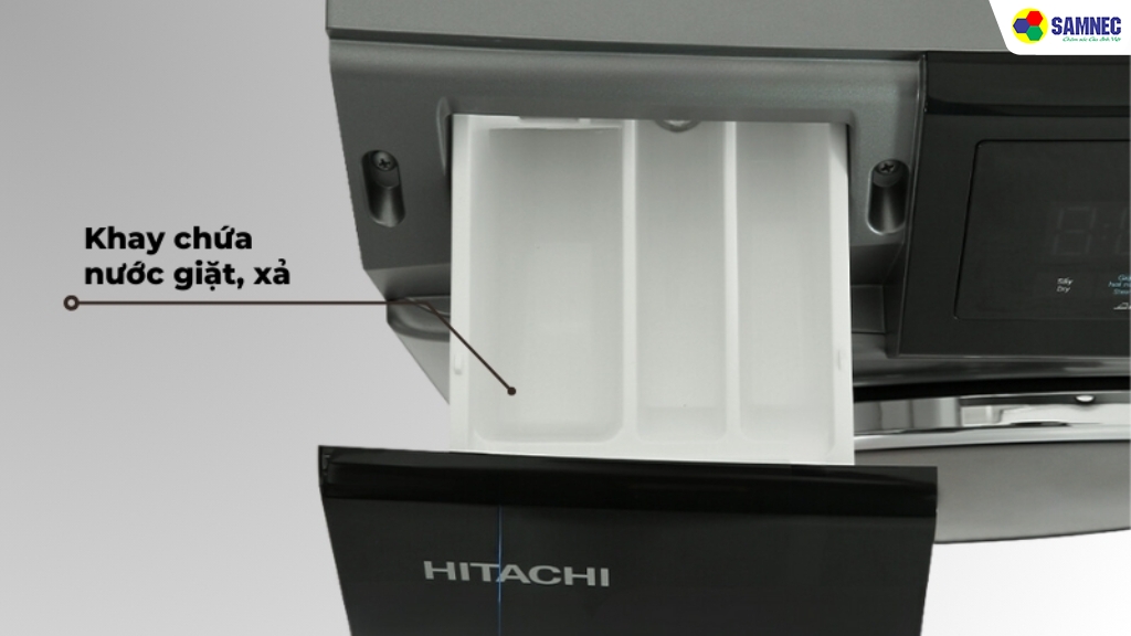 Bước 2: Vệ sinh ngăn chứa nước giặt, xả