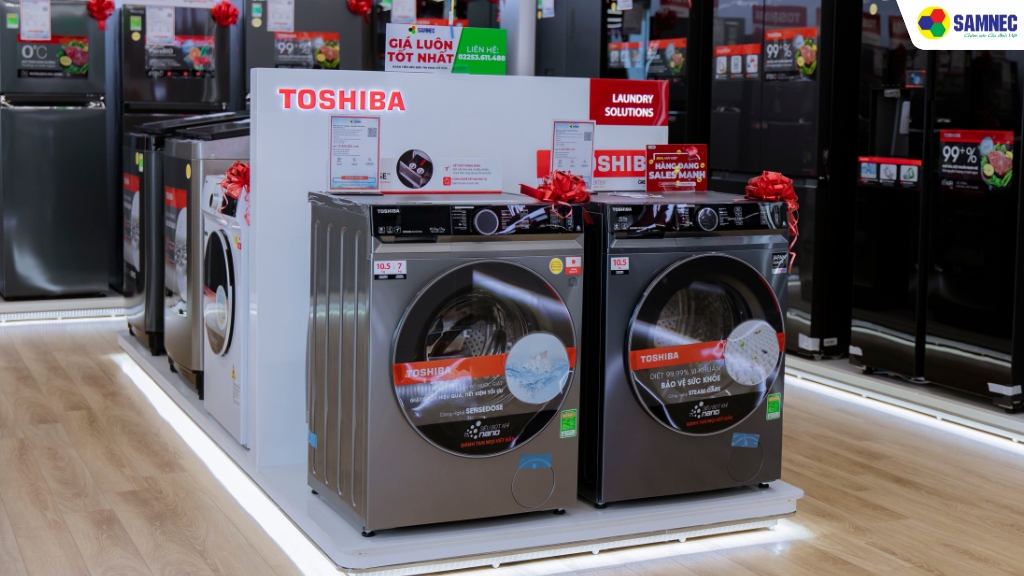 máy giặt Toshiba chính hãng, giá tốt tại Điện máy Samnec