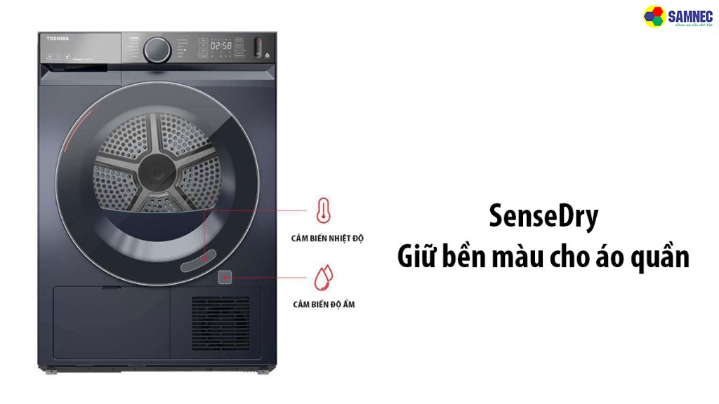 Công nghệ SenseDry trên máy sấy quần áo Toshiba là gì?