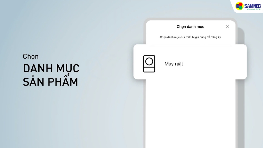 Bước 2: Trong danh mục sản phẩm chọn Máy giặt.