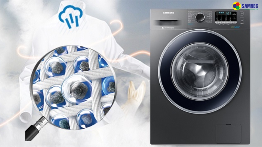 Công nghệ giặt hơi nước Hygiene Steam làm sạch quần áo bằng cách sử dụng hơi nước nóng