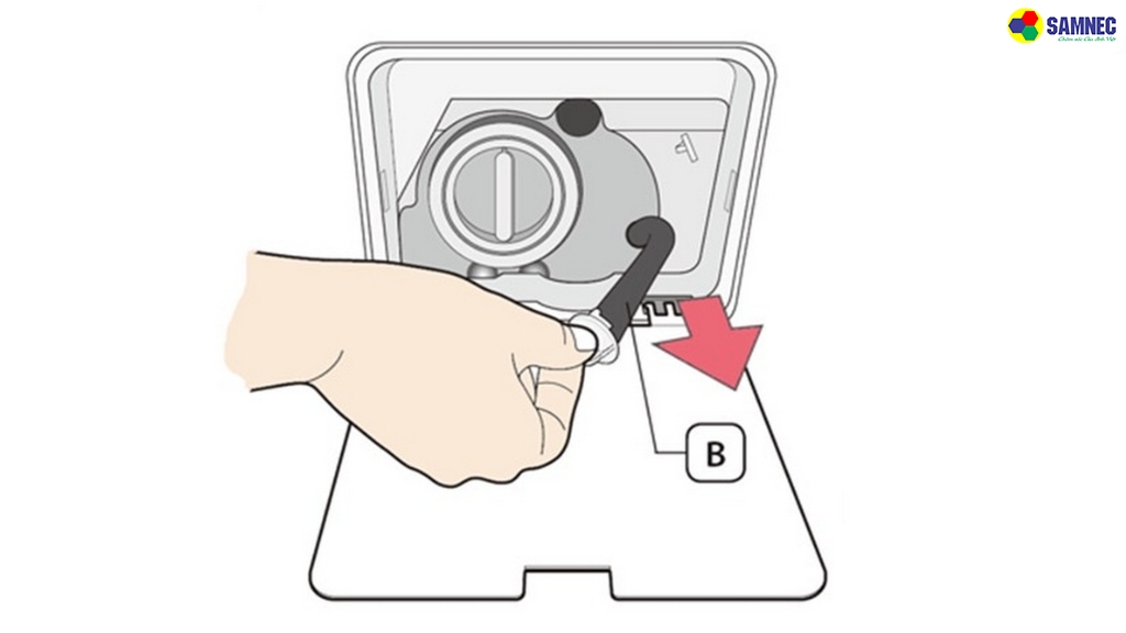 Bước 4: Mở nắp ống nước