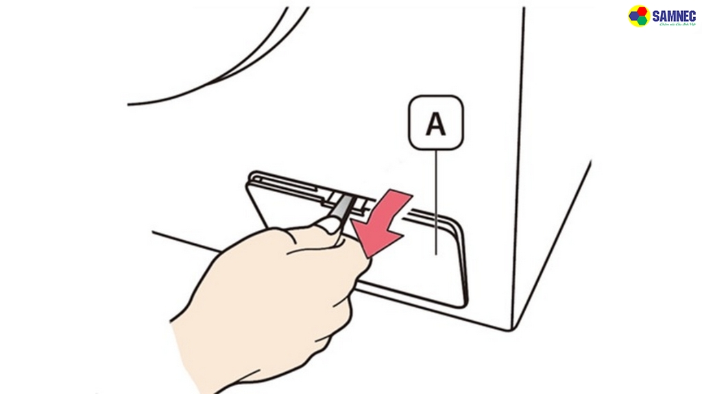 Bước 3: Mở nắp lọc