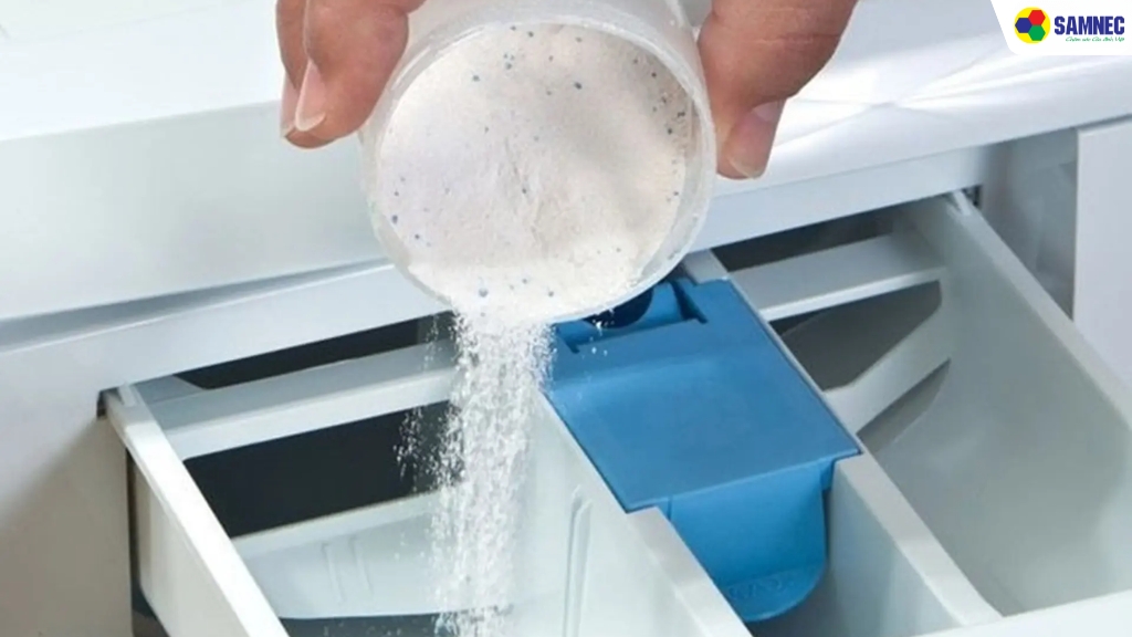 Sử dụng bột giặt chuyên dụng cho máy giặt