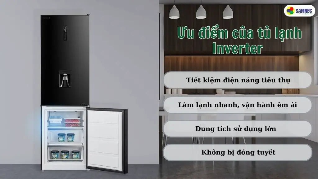 ưu điểm tủ lạnh inverter