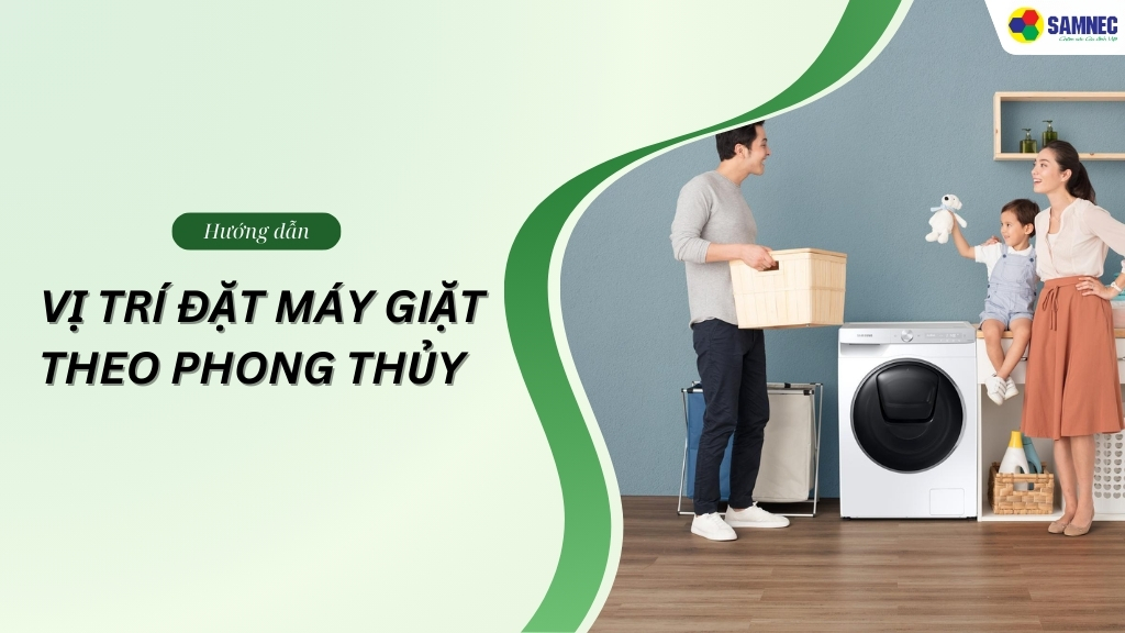 vị trí đặt máy giặt theo phong thủy