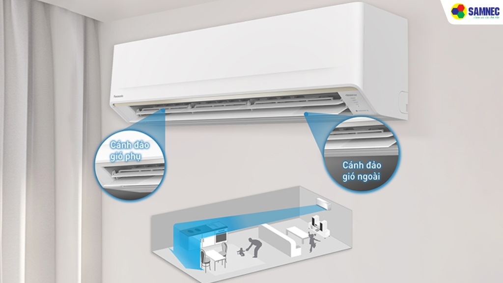 Điều hòa Panasonic CU/CS-PU24CKH-8D cơ chế thổi gió