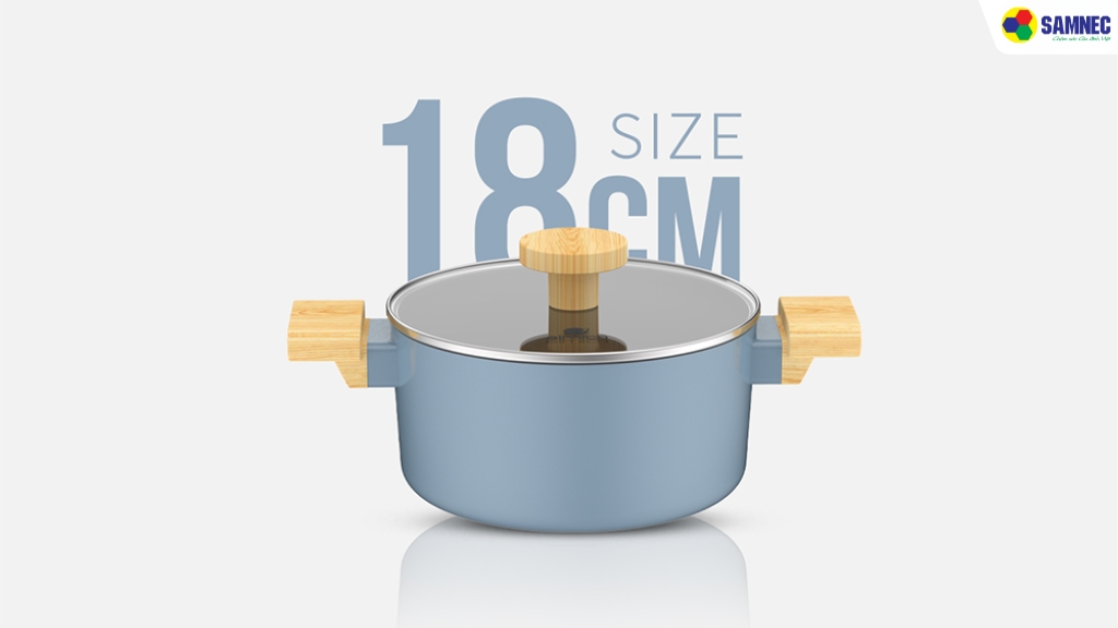 nồi chống dính vân gỗ Elmich Nature EL-5206MG18