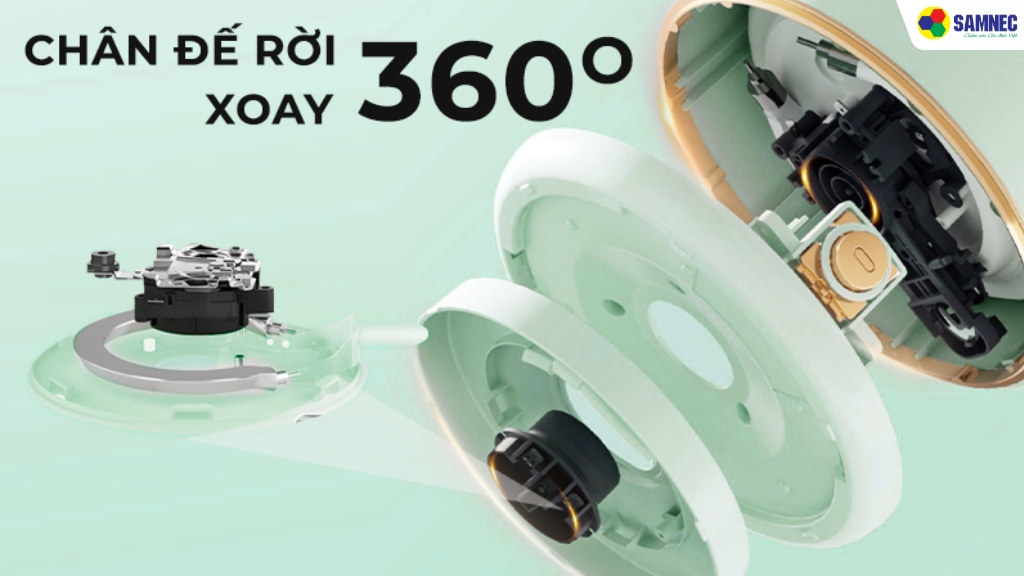 Đế tiếp điện xoay 360 độ