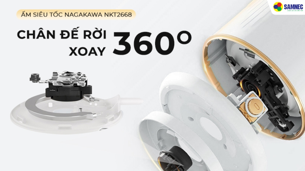 Đế tiếp điện xoay 360 độ