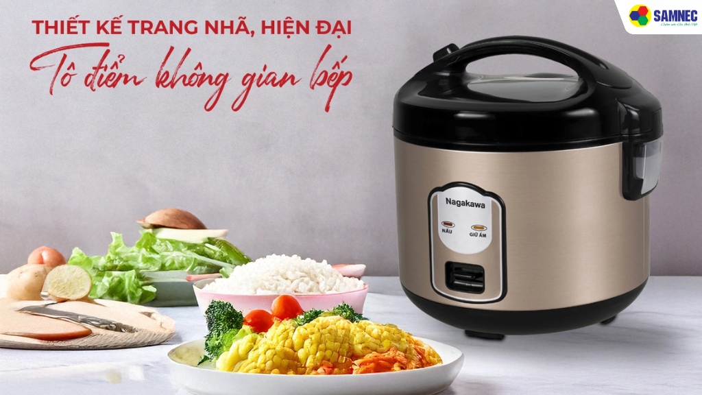 Nồi cơm điện 1,5 lít Nagakawa NRC3811