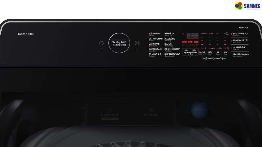 Máy giặt Samsung 13 Kg WA80F13S5BSV tích hợp nhiều chương trình giặt linh hoạt
