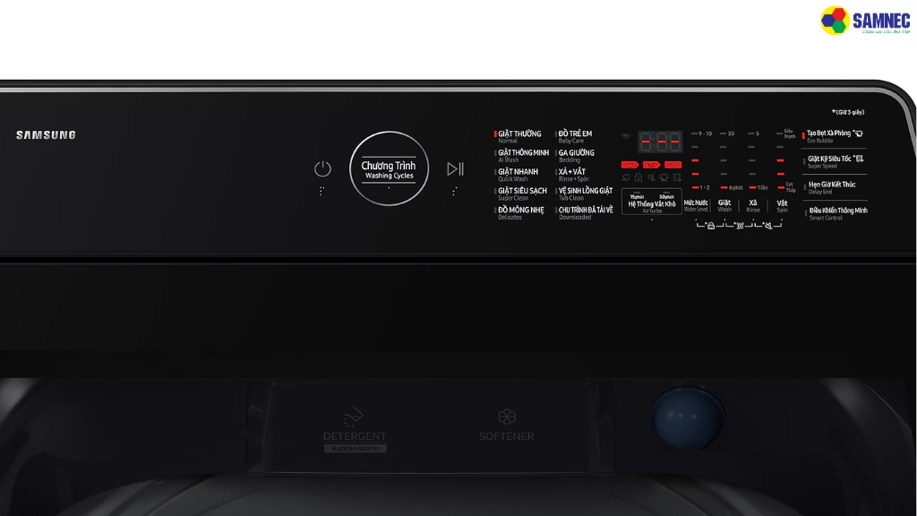 Máy giặt Samsung 15kg WA80F15S5CSV trang bị đa dạng chương trình