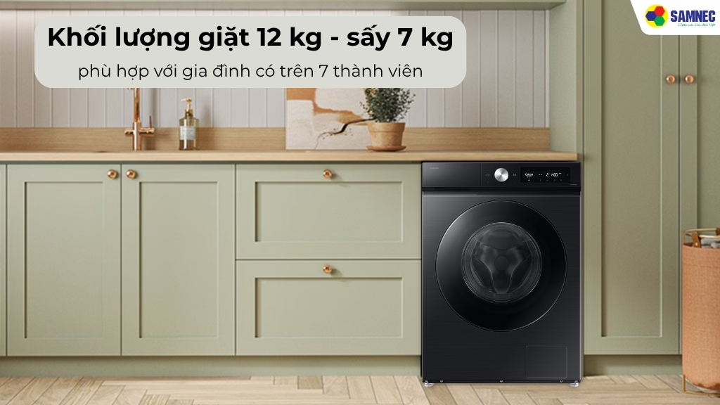 Máy giặt sấy Samsung Bespoke WD12DB7B85GBSV